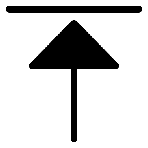 Upload back to top interface arrow icon