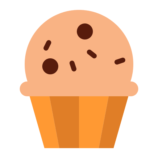 Muffin sweet breakfast meal icon