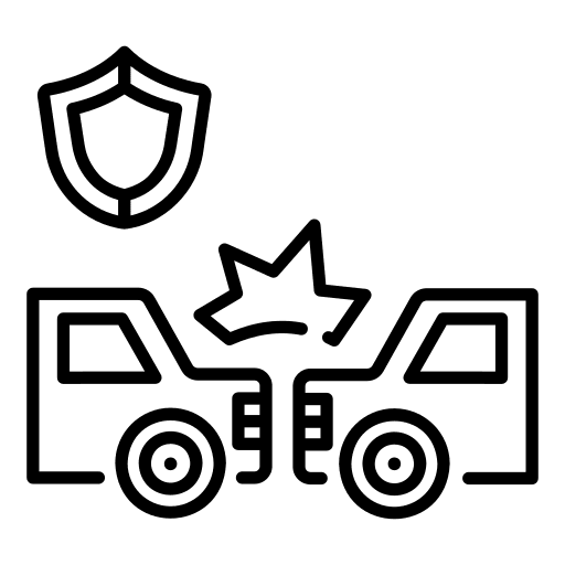 Car crash protection service insurance icon