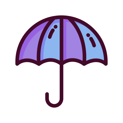 Umbrella tools and utensils protected umbrella icon Umbrella tools and utensils protected umbrella icon