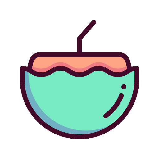 Coconut drink tropical alcohol fresh icon Coconut drink tropical alcohol fresh icon