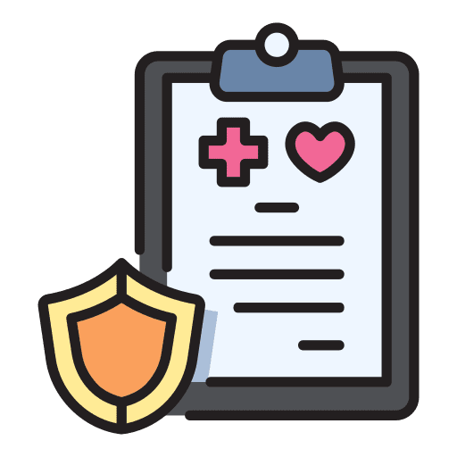 Health report report medical protection icon Health report report medical protection icon