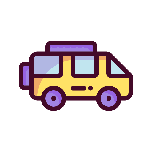 Van travel public transport automobile icon Van travel public transport automobile icon
