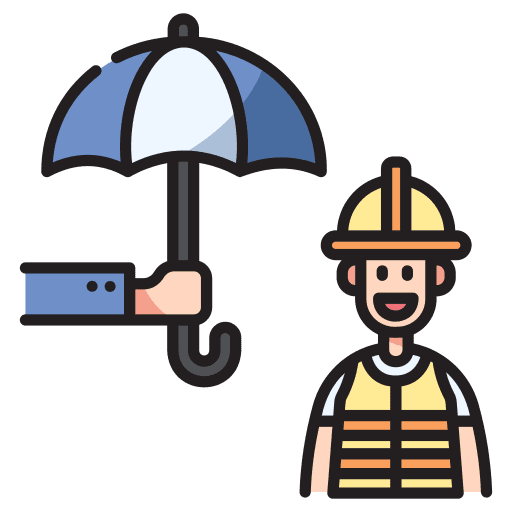 Worker security insurance peole icon Worker security insurance peole icon