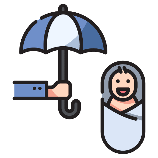 Baby baby insurance protection icon Baby baby insurance protection icon