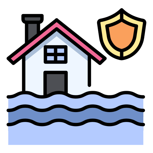 Disaster water security protection icon Disaster water security protection icon