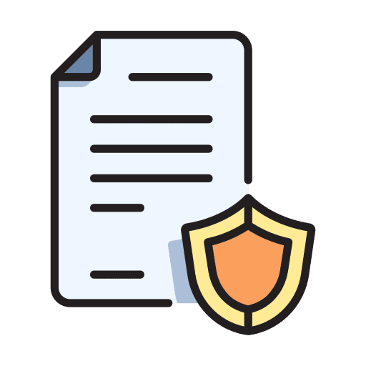 Documents insurance protection bussiness icon Documents insurance protection bussiness icon