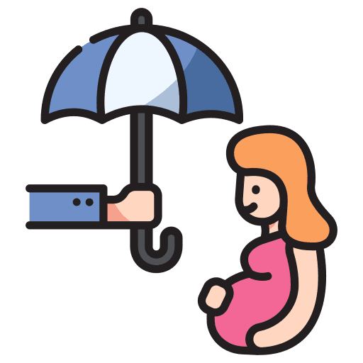 Pregnant security protection maternity icon Pregnant security protection maternity icon