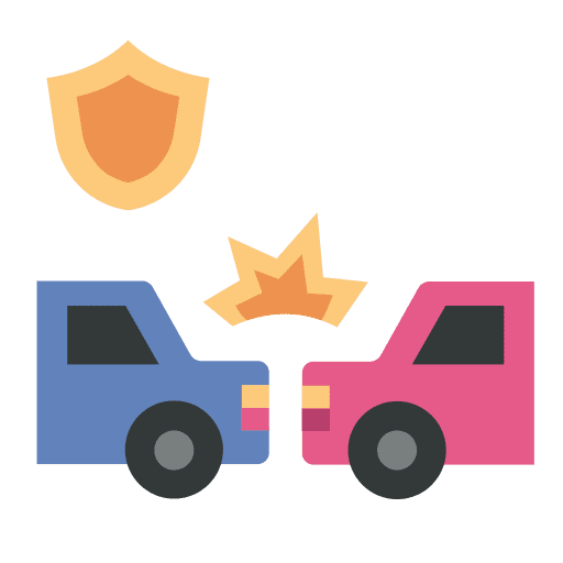 Car crash service insurance broken icon