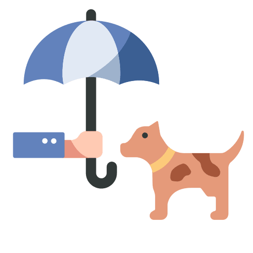 Pet insurance service protection safe icon