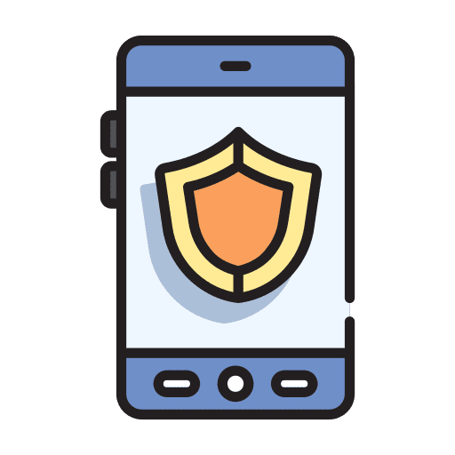Smartphone insurance electronics security icon Smartphone insurance electronics security icon