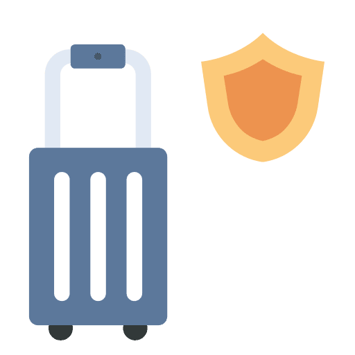 Travel insurance travel protection service icon
