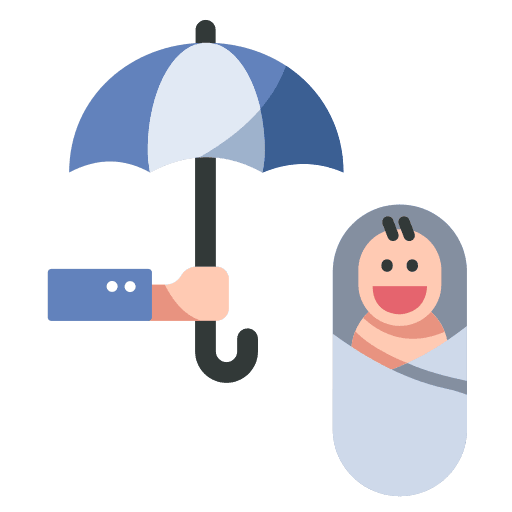 Baby baby insurance protection icon Baby baby insurance protection icon