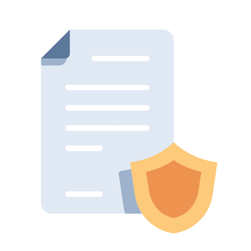 Documents bussiness protection file icon Documents bussiness protection file icon