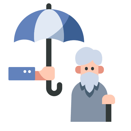 Elderly old service protection icon Elderly old service protection icon