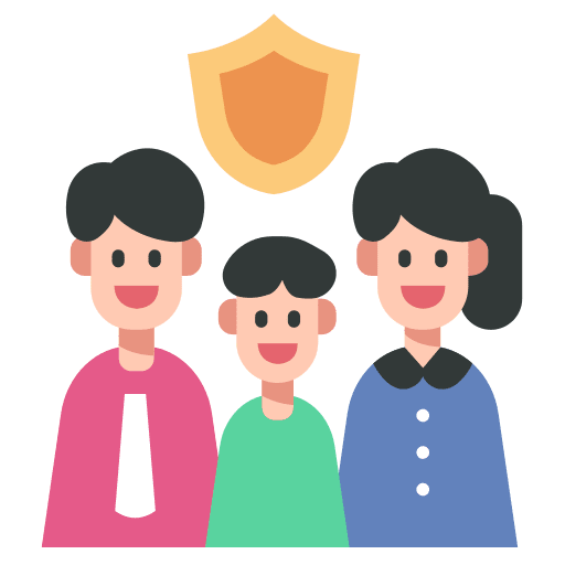 Family insurance care protection people icon Family insurance care protection people icon