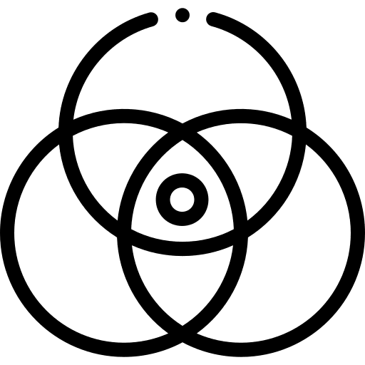 Soul wellness shapes and symbols circle icon