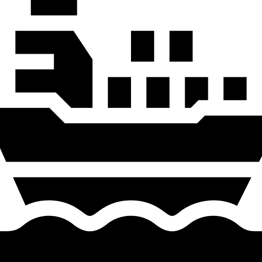 Cargo ship boat transportation industry icon Cargo ship boat transportation industry icon