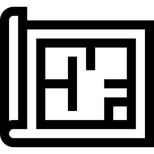 Blueprint blueprint paper house plan icon