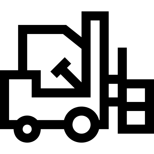 Forklift transport vehicle industry icon Forklift transport vehicle industry icon