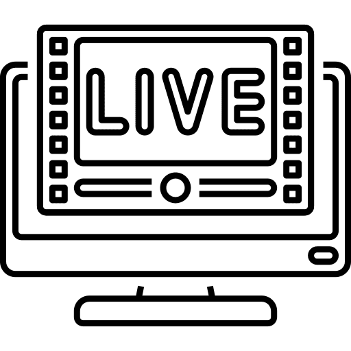 Live channel transmission live channel broadcast icon