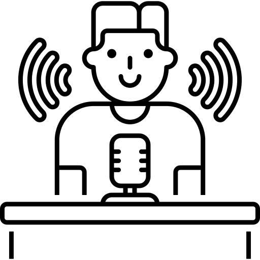 Broadcaster broadcaster video player communications icon Broadcaster broadcaster video player communications icon