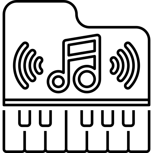 Live music broadcasting music and multimedia camera icon Live music broadcasting music and multimedia camera icon