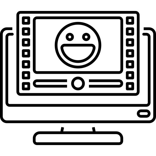 Reaction video social media smiley video player icon Reaction video social media smiley video player icon