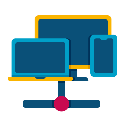 Client smartphone client laptop icon