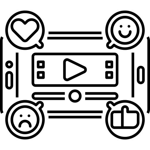 Feedback social media multimedia video player icon Feedback social media multimedia video player icon