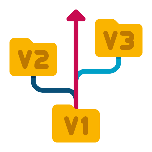 Version control path flow version control icon