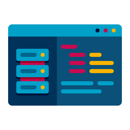 Backend web development coding web programming icon