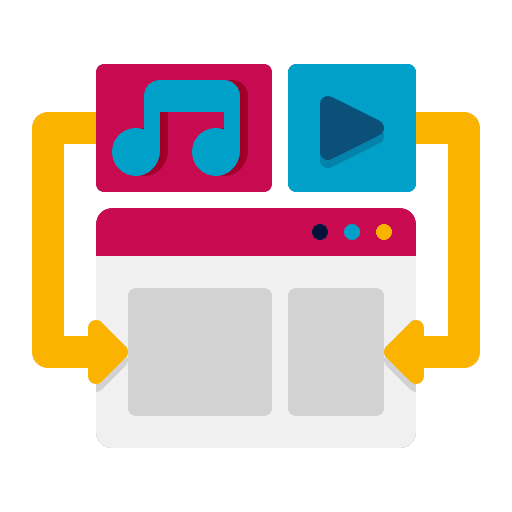 Embedded multimedia content video icon