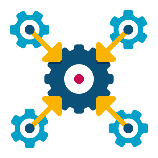 Integration network web development networking icon
