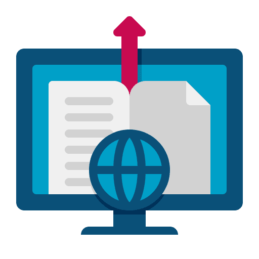Publishing seo and web internet network icon