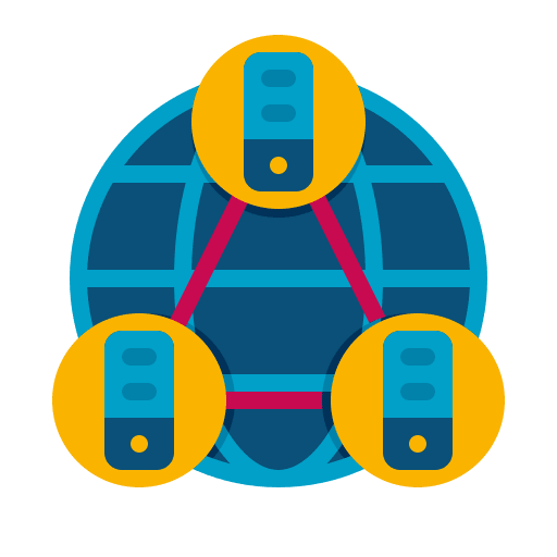 Cdn internet networking smartphone icon