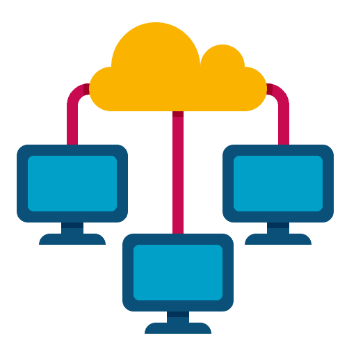 Cloud computing cloud storage monitor cloud computing icon