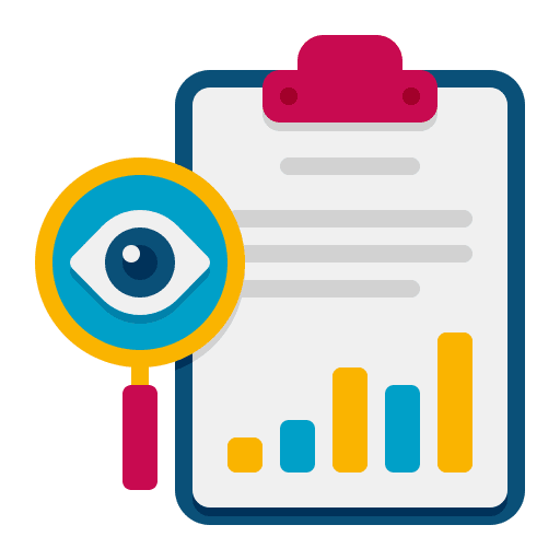 Research marketing business and finance analysis icon