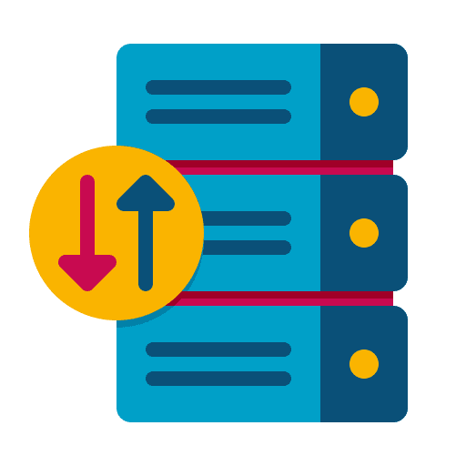 Database seo and web storage multimedia icon