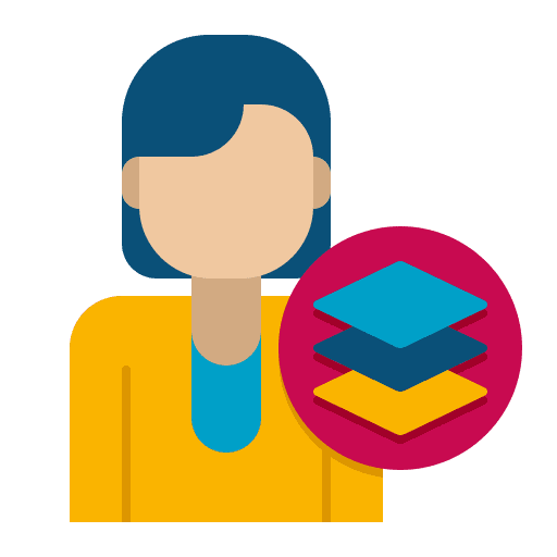 Designer woman avatar designer icon