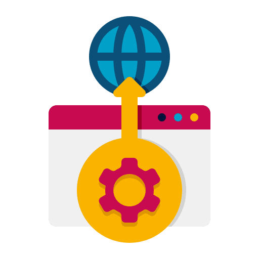 Framework web programming seo and web web development icon
