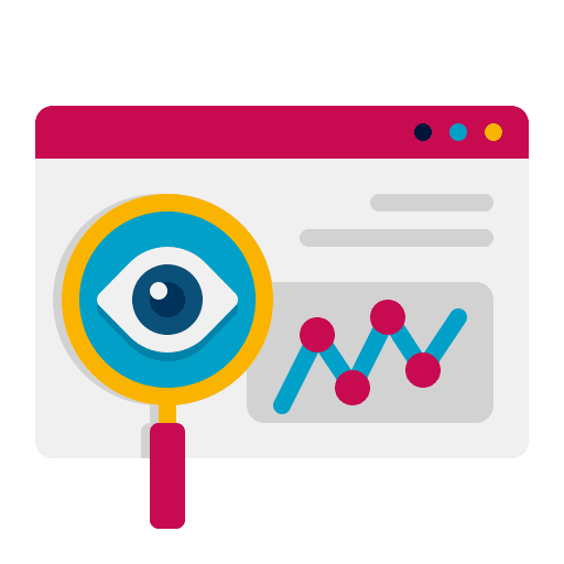 Monitoring seo and web graphic eye icon