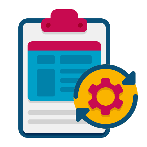 Project management web development clipboard icon