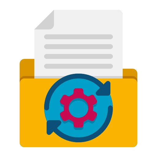 Project setting gear document icon