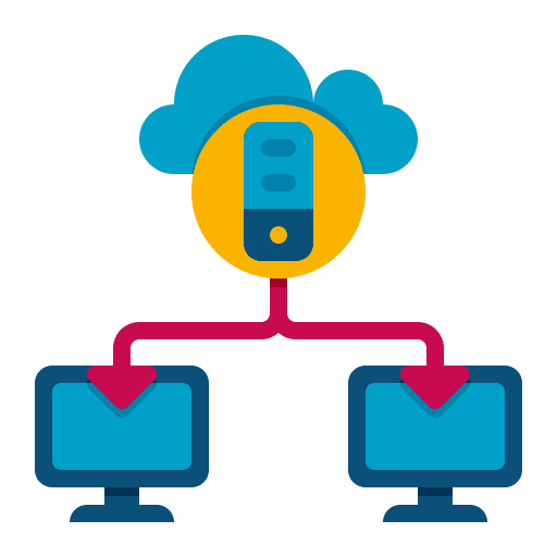 Web hosting cloud storage computer web hosting icon
