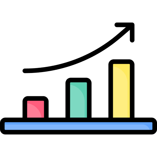 Growth graphic seo report plant icon Growth graphic seo report plant icon
