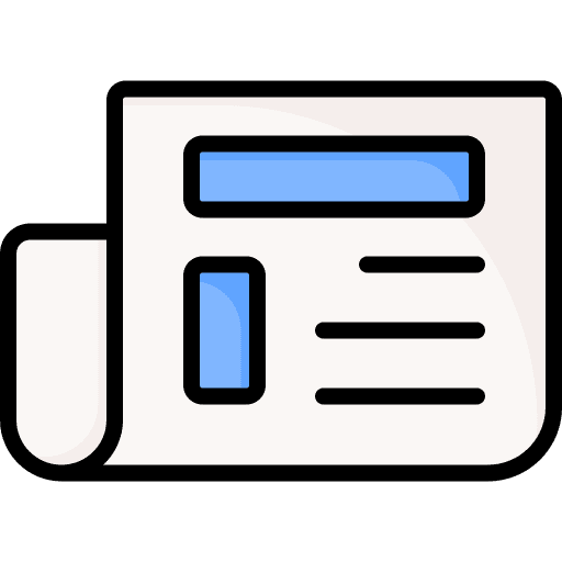 Newspaper journal interface news feed icon Newspaper journal interface news feed icon