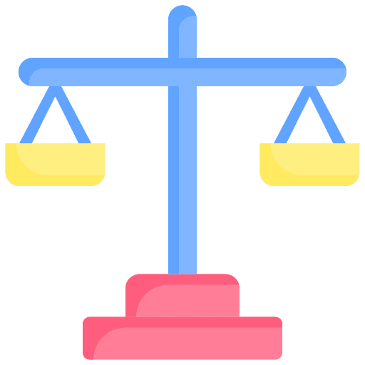 Balance balance justice scale legal icon