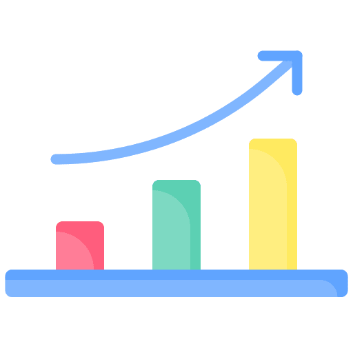 Growth graphic analysis diagram icon Growth graphic analysis diagram icon