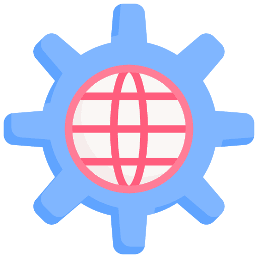 Setting cog work support icon Setting cog work support icon